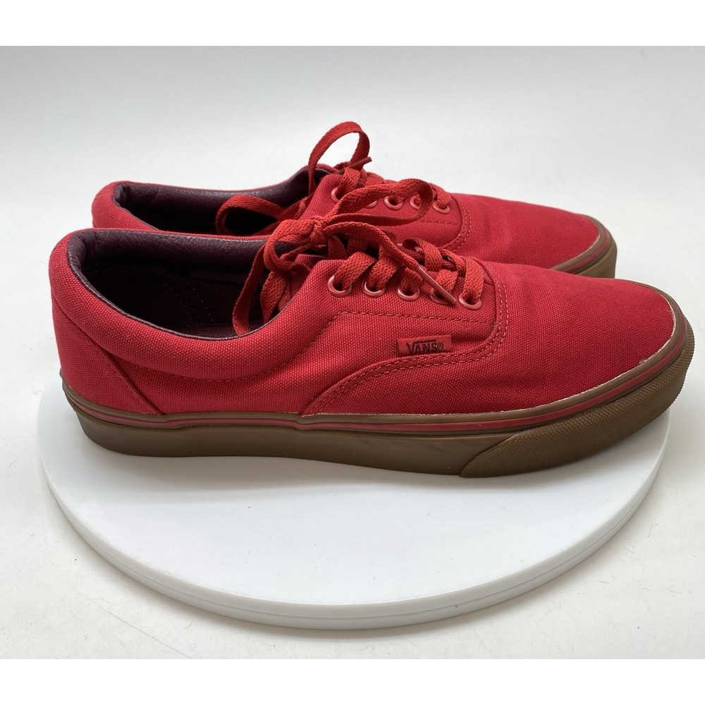 Vans Era Mens 8 Racing Red Gum Athletic Skate Walking Shoes Sneakers 500714
